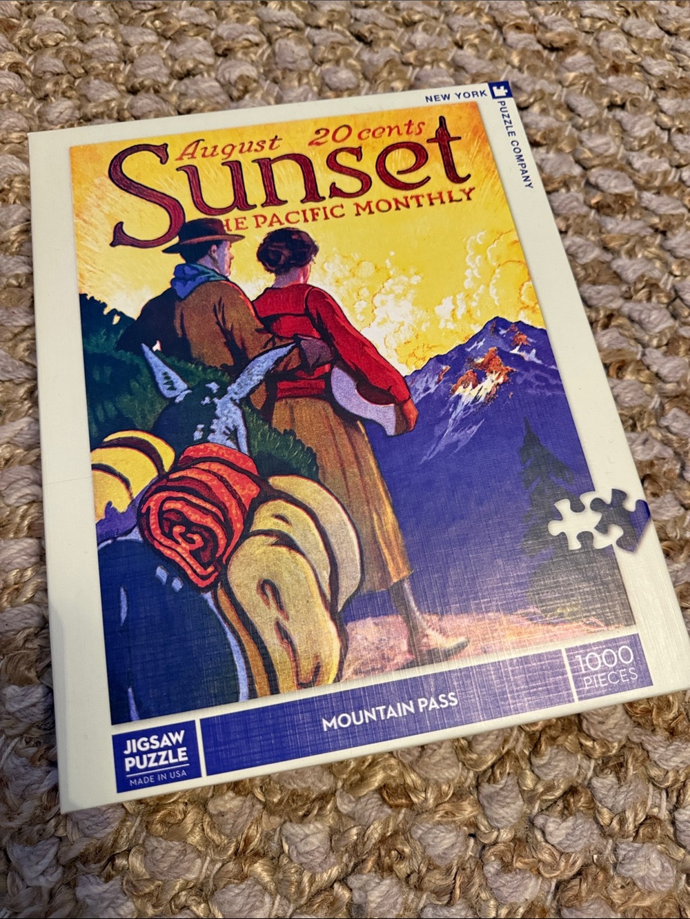 Sunset Mountain Pass 1000-Piece Jigsaw Puzzle - Multicolor